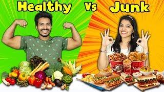 Healthy Food Vs Junk Food Challenge  Hungry Birds