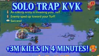 +3 Million Kills In 4 Minutes Solo Trap KvK  Solo Trap Vs Titans  Lords Mobile