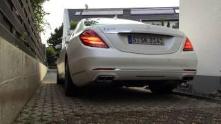 Mercedes-Benz S-Class 2014 S600 V12 engine cold start Kaltstart AMG