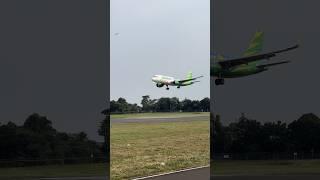 Pesawat Citilink Landing Bandara Halim PerdanaKusuma Jakarta