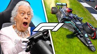 THE QUEEN PLAYS F1 GAME FOR THE FIRST TIME  School of Veloce