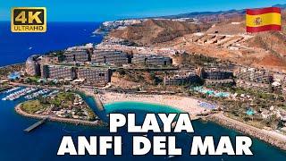 PLAYA ANFI DEL MAR-Gran Canaria Spain   FULL Tour Beach & Isla Corazon ️  4K UHD