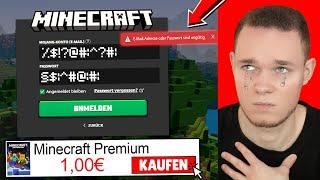 Ich KAUFE MINECRAFT PREMIUM für 1€ und werde BETROGEN..