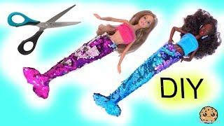 DIY Color Change Glam Barbie Doll Mermaid Tails  No Sew  Craft