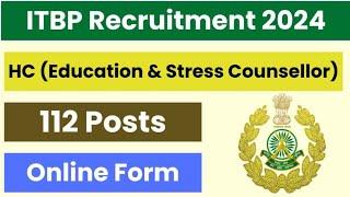 ITBP New vacancy 2024ITBP recruitment 2024ITBP police bharti 2024