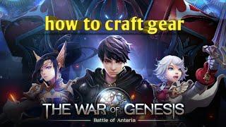 The War of Genesis Battle of Antaria  how to craft gear