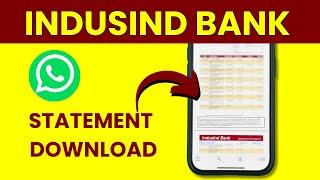 IndusInd Bank Statement Download WhatsApp - How to Download Statement PDF in WhatsApp Application?