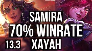 SAMIRA & Rakan vs XAYAH & Pyke ADC  Legendary Quadra 70% winrate 2545  KR Master  13.3