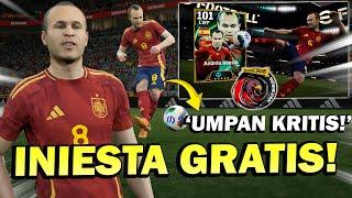 INIESTA 101 GRATIS SKILL SPESIAL UMPAN KRITIS MEMBELAH PERTAHANAN BIKIN LAWAN HANCUR LEBUR MANTAP