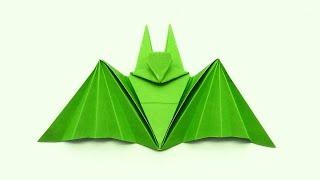 Origami Halloween Bat - How to Make a Paper Bat Animal - Folding Paper Halloween Bat For Decoration