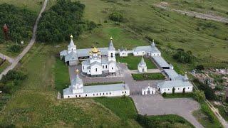 село Залужное - Троицкая церковь с высоты  Воронежская обл.  панорама обзор  Лиски