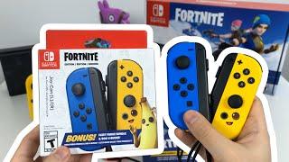 Peely Joy-Cons with Wildcat Fleet Force DLC on Fortnite Nintendo Switch Console