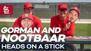 Heads on a Stick Nootbaar and Gorman  St. Louis Cardinals