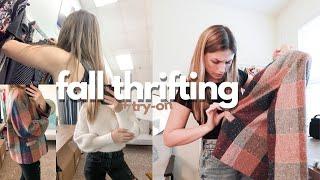 Come THRIFT WITH ME At Goodwill For Fall + try on thrift haul to resell