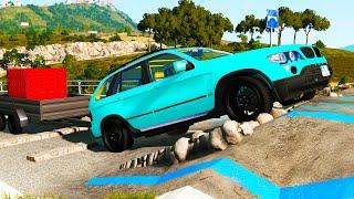 Weird Speed Bumps vs Cars #3  BeamNG DRIVE