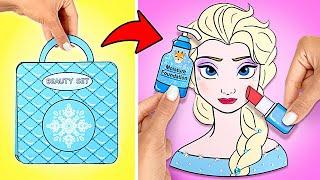 EN VIVO La magia artesanal de la Reina Elsa  ¡Casitas miniatura DIY divertidos y maquillaje