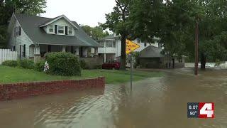 Federal and state emergency officials visiting flood-damaged communities in Illinois