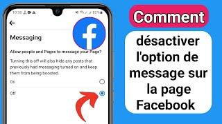 Comment désactiver loption de message sur la page Facebook  désactiver les messages Facebook