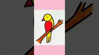 Bird drawing with number 9 #shorts #art #shortvideo #youtubeshorts #arthack