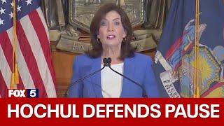 Hochul defends congestion pricing pause as lawmakers look for ways to fund MTA
