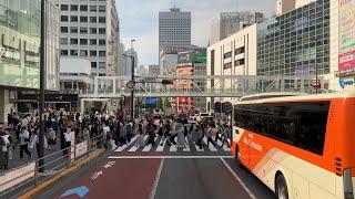Bus drive in Tokyo Japan