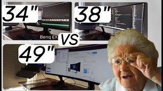 What monitor size to get for Ultra wide Monitors ? 34 vs 38 vs 49 BenqLGSamsung