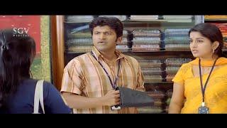 Puneeth Rajkumar Intelligently Sell Saree to Women  Arasu Movie  Kannada Movie Scenes