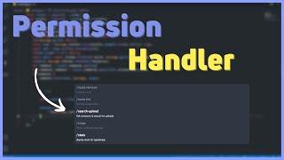 Slash Commands Permissions Handling AUTO  discord.js tutorials