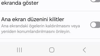 samsung anaekran düzeni kilitli kaldır Samsung ana ekran düzenleme samsung anaekrana uygulama ekleme