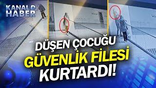 Niğdede Çocuk Korkuluktan Düştü Kurtarıcısı Güvenlik Filesi Oldu... #Haber