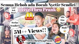 VIRAL PRANK DRIVE THRU BOCAH NYETIR PESEN MAKANAN SENDIRI BIKIN SEMUA PELAYAN HEBOH