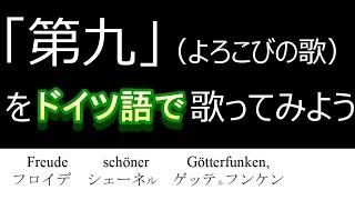 第九を【ドイツ語で】歌ってみよう／ふりがなつき　＃よろこびの歌　＃歓喜の歌　※いわゆる「喜びの歌」メイン部分のみのレッスンです／歌詞・楽譜がダウンロード可能になりました