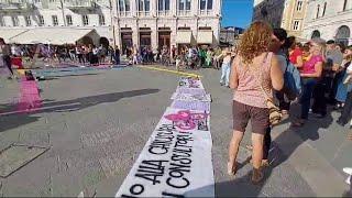 La protesta contro la chiusura dei consultori a Trieste