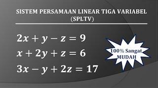 Cara mudah sistem persamaan linear tiga variabel SPLTV