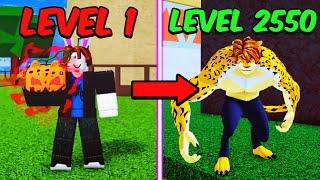 Noob To MAX LEVEL Leopard in Blox Fruits FULL MOVIE