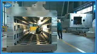 HEAVY DUTY LATHE IN WORKING. Visit CNC machine and tool factories. Machining Aluminium Engine Block
