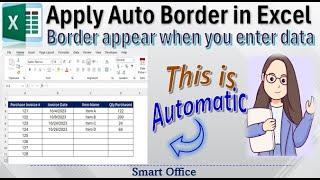 Learn How to Apply Automatic Border in Excel Data