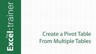 Excel 20132016 Create a Pivot Table From Multiple Tables