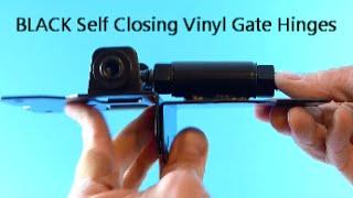 BLACK Self Closing Vinyl Gate Hinges