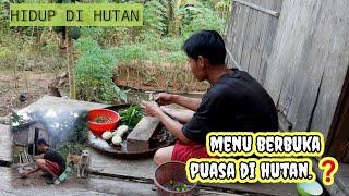 ALHAMDULILLAH BERBUKA PUASA DI PONDOK. MEMBUAT KOLEQ LABU DAN PISANG  HIDUP DI HUTAN  LI JHON