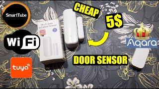 Tuya WiFi Door Window Sensor Cheap Beats Aqara UNBOXING REVIEW Google and Home Assistant PL NAPISY