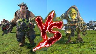 Maneaters Ironfists VS Fimir Warriors Great Weapons. Total War Warhammer 3