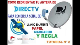 COMO REORIENTAR ANTENA DE DIRECT TV A ARSAT 1 CON LAPIZ PAPEL Y REGLA