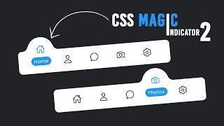 Magic Navigation Menu Indicator using Html CSS & Javascript  Curve Outside Effects 02