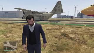 Collision Course between Airplane and Military Plane In GTA 5