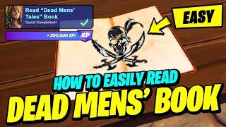 How to EASILY Read Dead Mens Tales Book - Fortnite X Pirates Of the Caribbean Quest