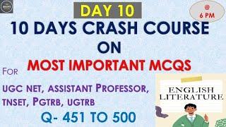 Most Important MCQs to crack your exam - Day 10 #trbenglish #tnset #ugtrbenglish #pgtrbenglish #net