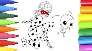  COLOREANDO LADYBUG  Coloreamos a ladybug y tikki con rotuladores  Como dibujar y colorear