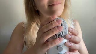 ASMR bare mic scratching with natural nails