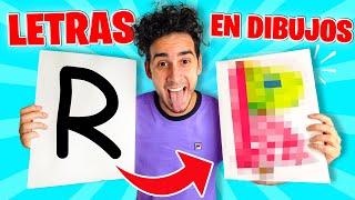 CONVIRTIENDO LETRAS EN DIBUJOS  PARTE 2  10 DIBUJOS CREATIVOS  HaroldArtist